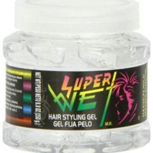 Super Wet Hair Styling Gel, Transparent 8.8 Oz