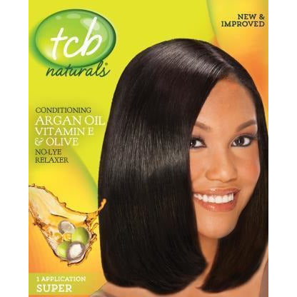 TCB Naturals Olive Oil No Lye Relaxer Kit - Super