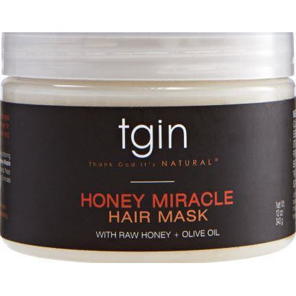 Tgin Honey Miracle Hair Mask Deep Conditioner With Raw Honey & Olive Oil For Natural Hair 12 Oz