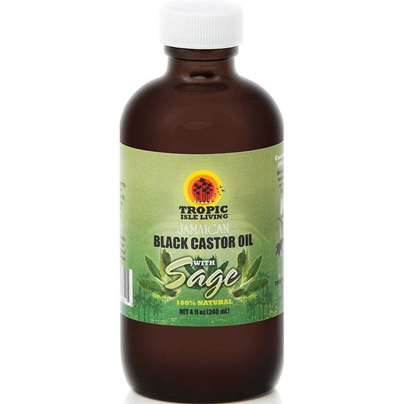 Tropic Isle Living Jamaican Black Caster Body Oil Sage 4 Oz