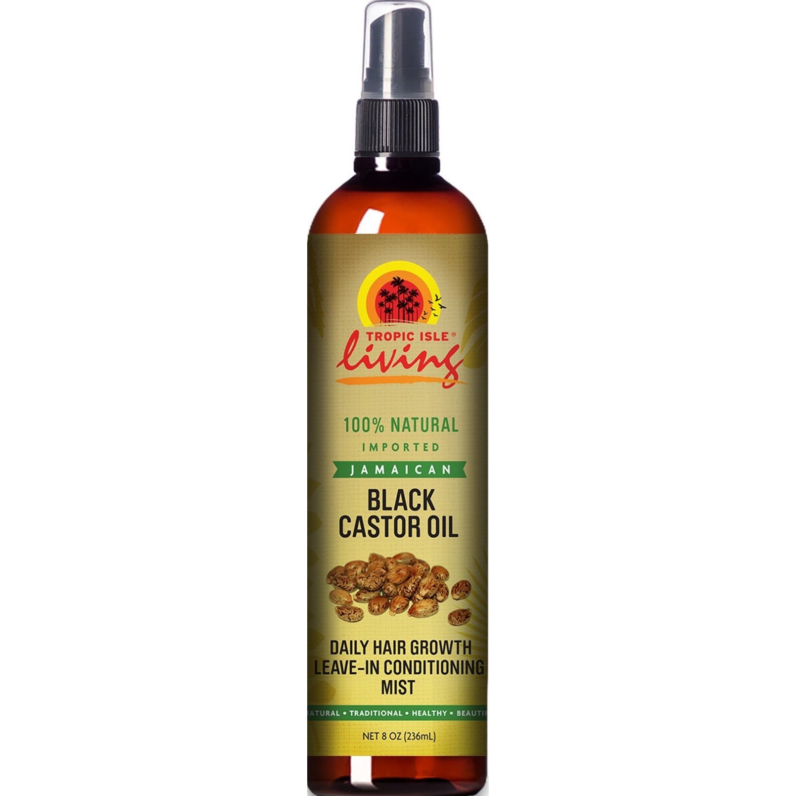 Tropic Isle Living Jamaican Black Castor Oil Daily Hair Growth Leave-in Conditioning Mist 8 Oz