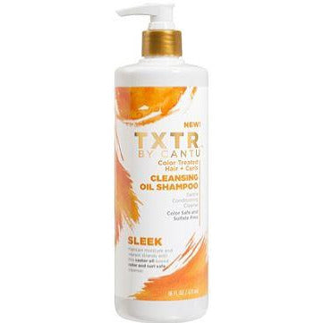 Txtr By Cantu Sleek Color Treated Hair + Curls Cleansing Oil Shampoo, 16.0 Oz