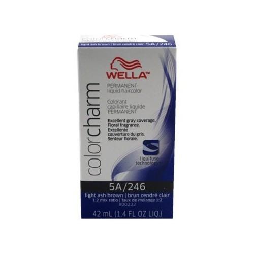 Wella Color Charm 246 Permanent Liquid Hair Color, Light Ash Brown 1.4Oz