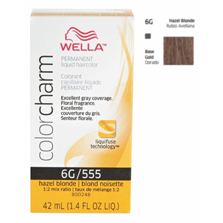 Wella Color Charm 555 Permanent Liquid Haircolor Hazel Blonde - 1.4 Fl Oz