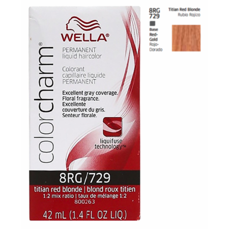 Wella Color Charm 729 Permanent Liquid Haircolor Titian Red Blonde - 1.4 Oz
