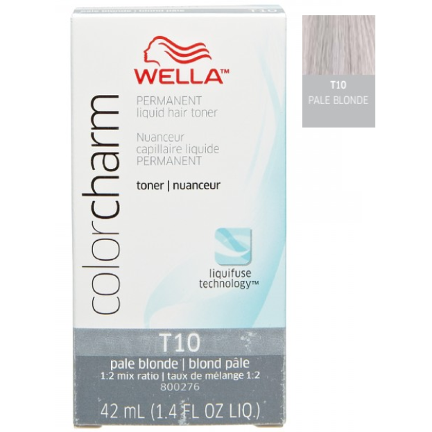 Wella Color Charm T10 Permanent Liquid Toner Pale Blonde - 1.4 Fl Oz