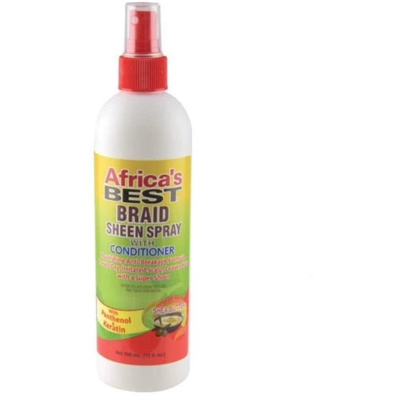 Africa'S Best Braid Sheen Spray With Conditioner, 12 Ounce